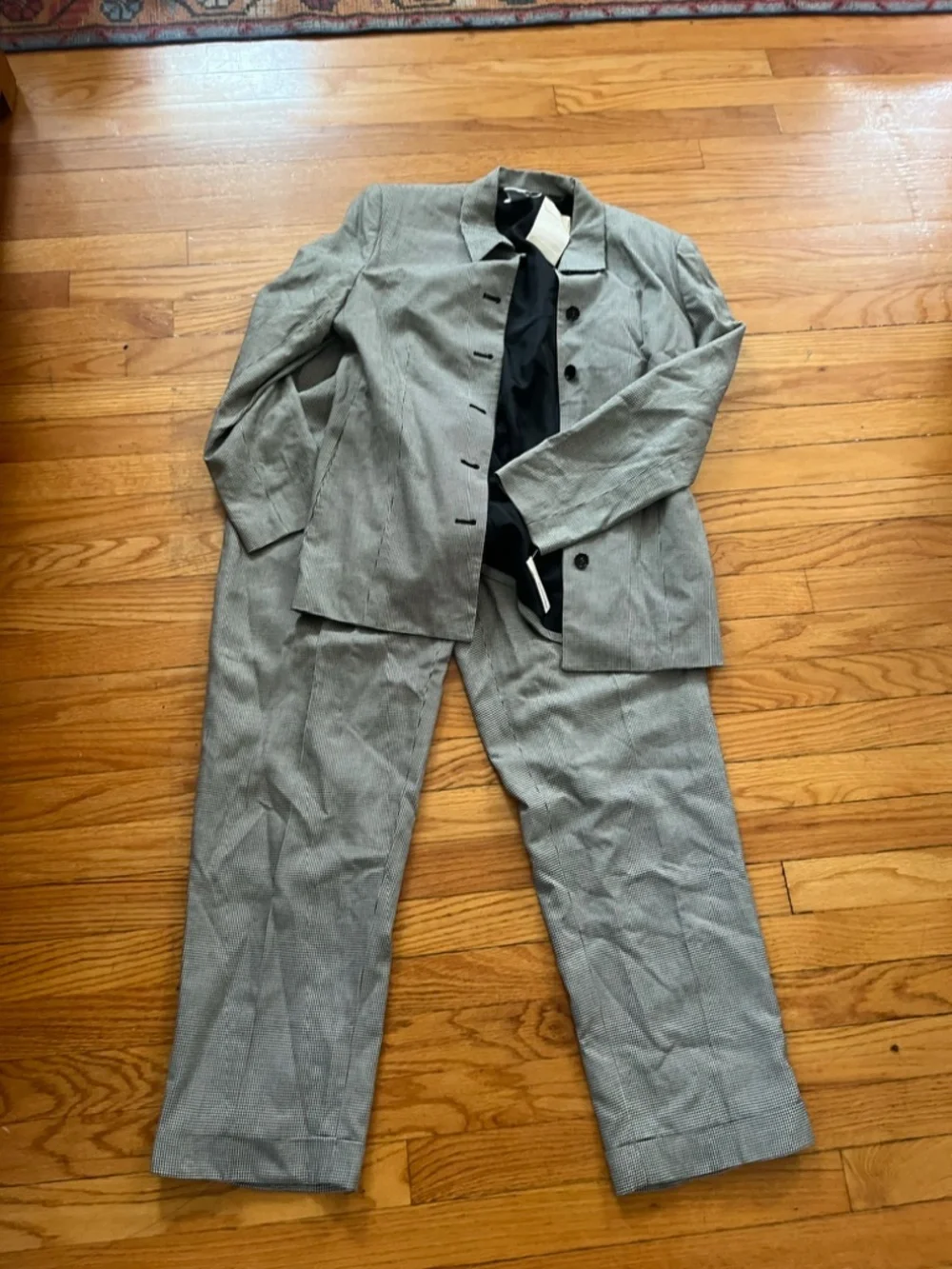 NWT VTG Two piece Talbots houndstooth  pant suit - sz 8, brand new!!